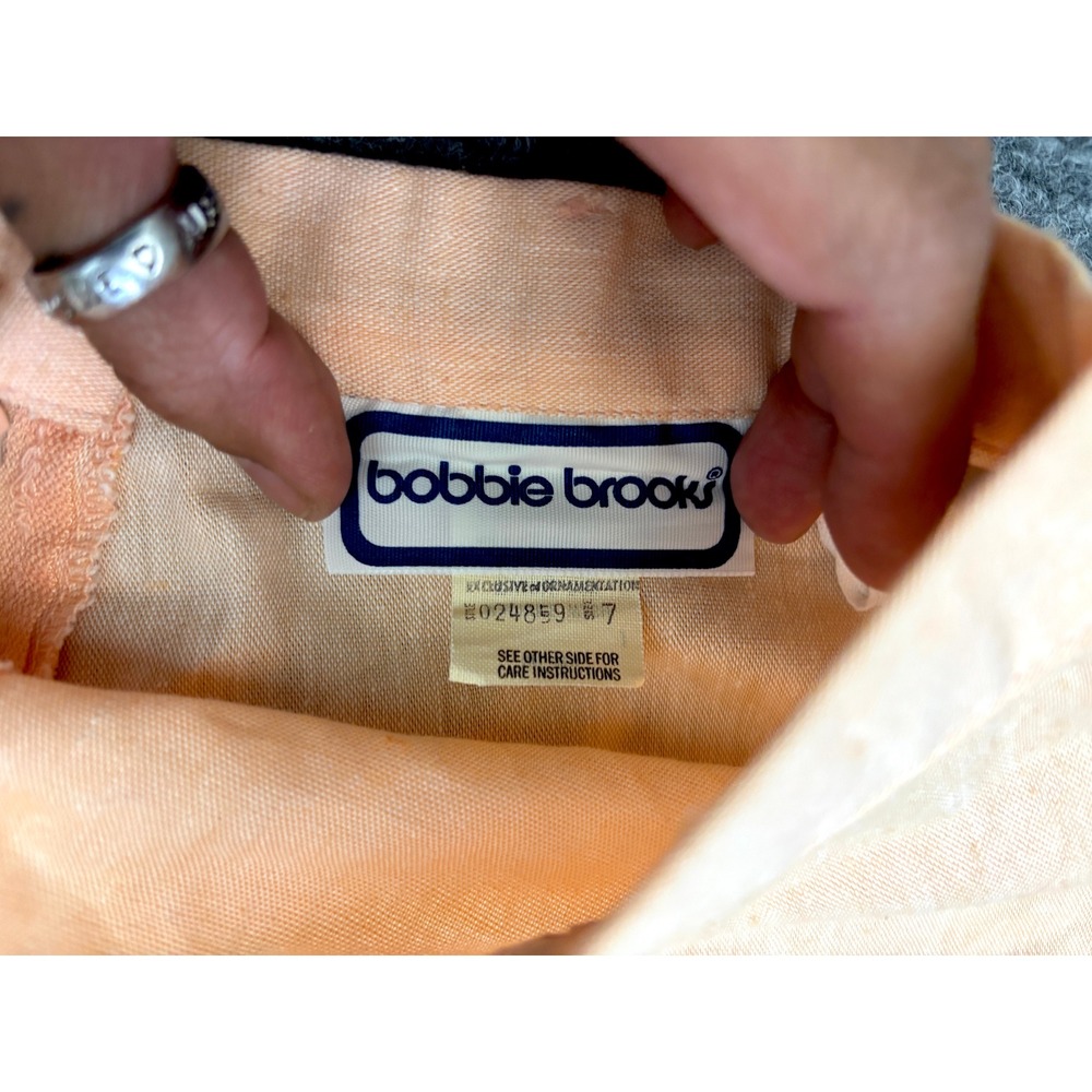 Vintage Bobbie Brooks Peach‎ A-Line Midi Skirt Womens Size 7 Retro Cottagecore - Picture 2 of 12
